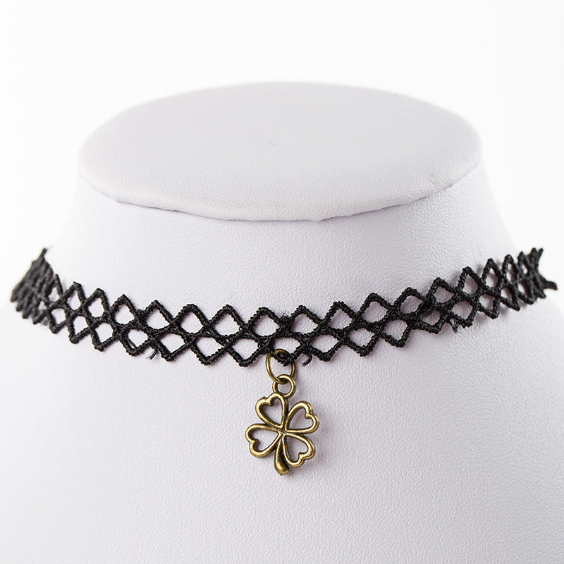 Wholesale  velvet lace neckband collar women's short clavicle chain necklaces