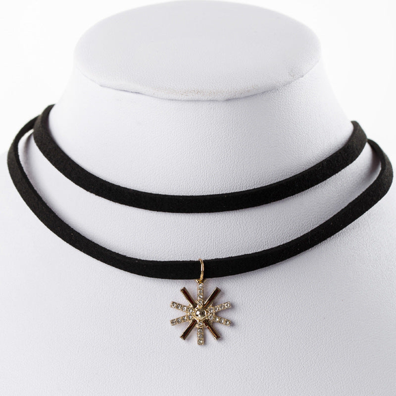 Wholesale  velvet lace neckband collar women's short clavicle chain necklaces