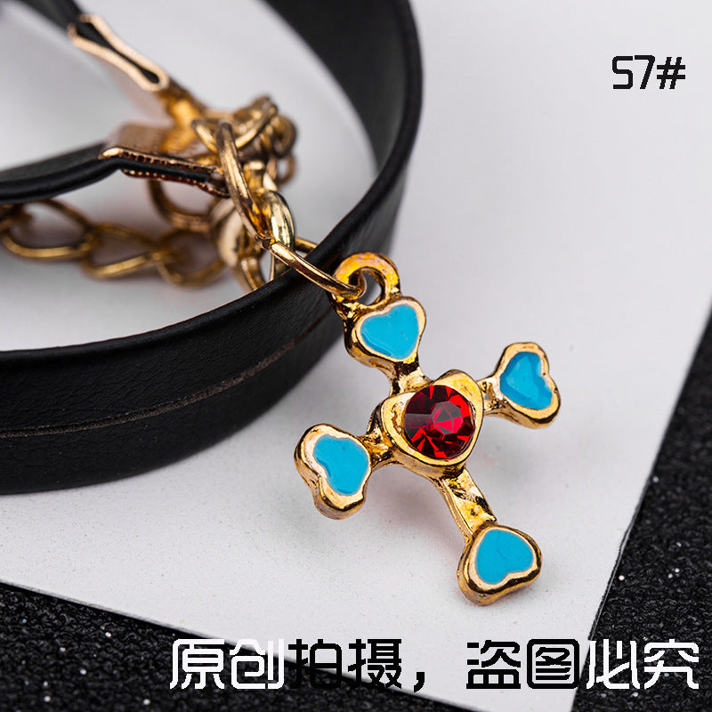 Wholesale vintage velvet lace neckband short clavicle chain necklaces
