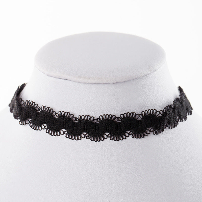 Wholesale  velvet lace neckband collar women's short clavicle chain necklaces