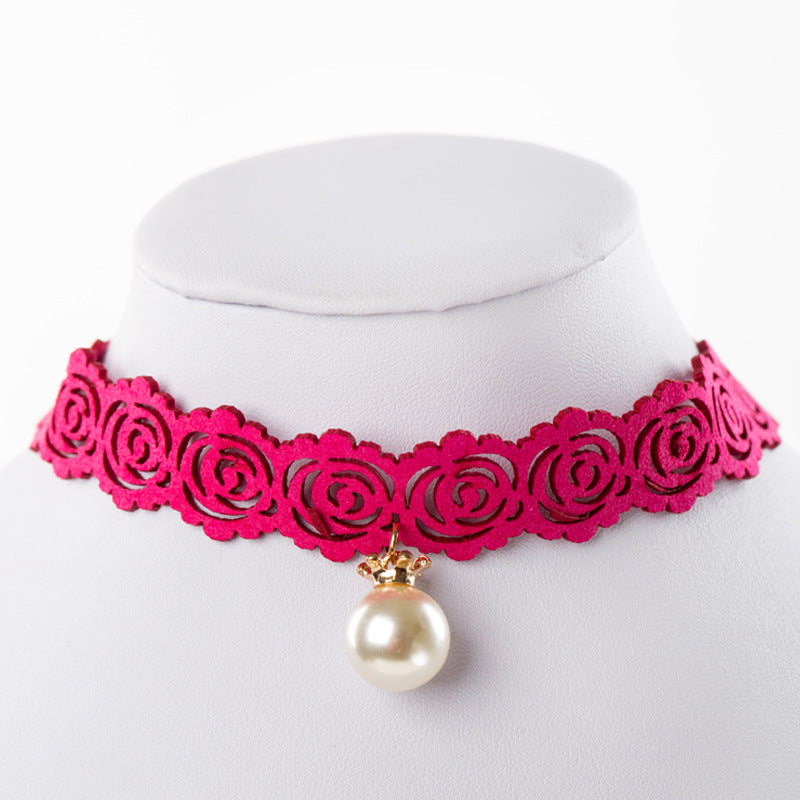 Wholesale vintage velvet lace neckband short clavicle chain necklaces
