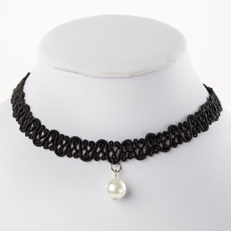 Wholesale  velvet lace neckband collar women's short clavicle chain necklaces