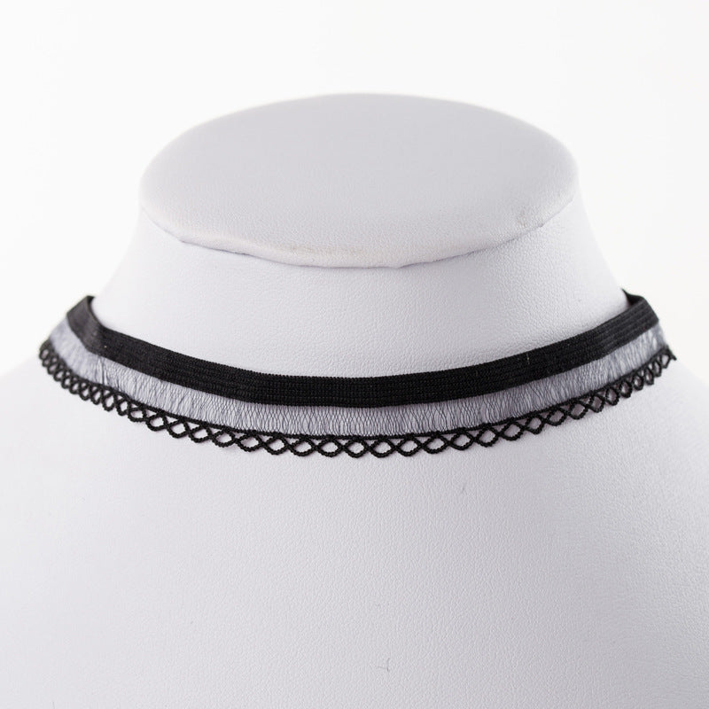 Wholesale  velvet lace neckband collar women's short clavicle chain necklaces