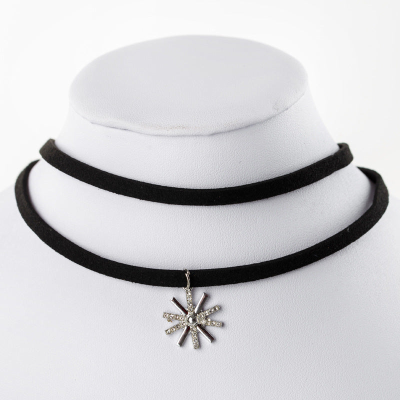 Wholesale  velvet lace neckband collar women's short clavicle chain necklaces