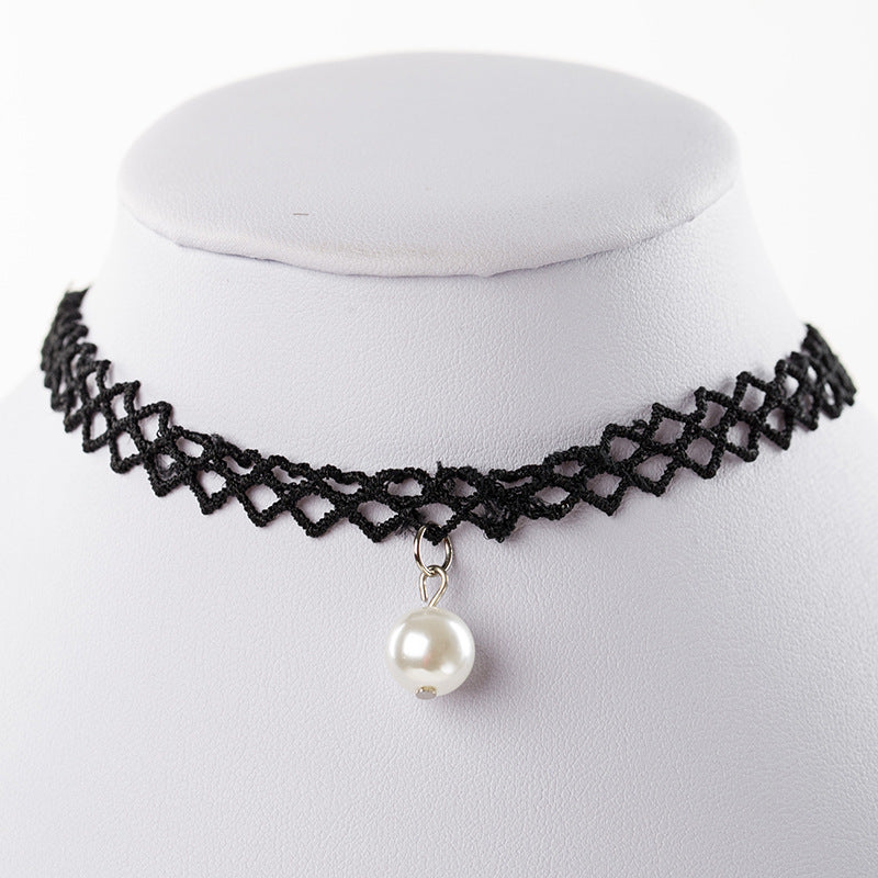 Wholesale vintage velvet lace neckband short clavicle chain necklaces