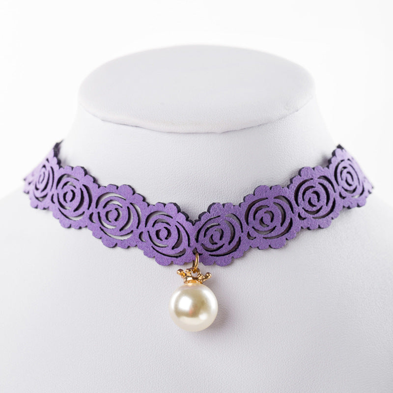 Wholesale vintage velvet lace neckband short clavicle chain necklaces