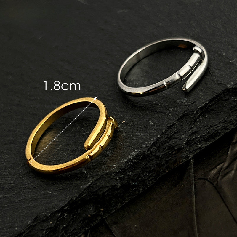 Wholesale Stainless Steel Bent Spike Rings ACC-RS-WanCh001