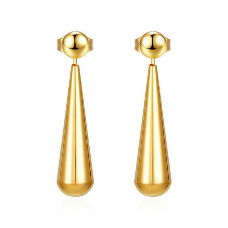 Wholesale Minimalist Two-wear Long Teardrop Earrings ACC-ES-MuShan067