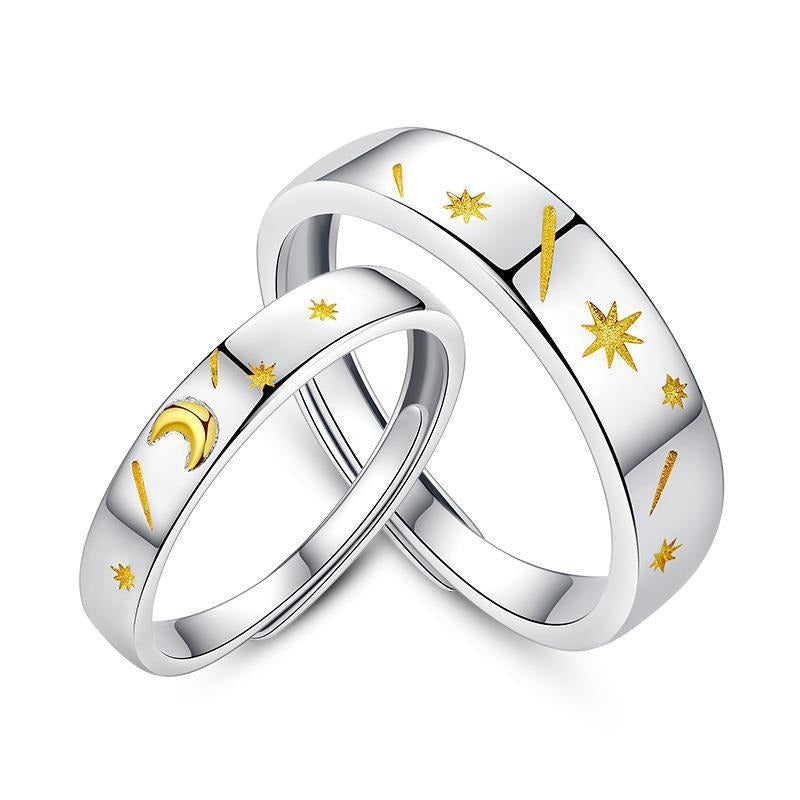 Wholesale Light Luxury Star Couple Open Adjustable Ring ACC-RS-Nisen005