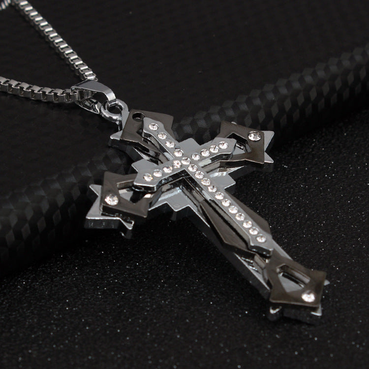Wholesale Modern Cross Pendant Necklace Fashion Accessory Gift for Men