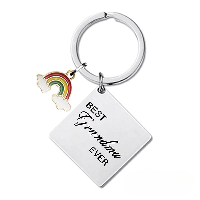 Wholesale Mother's Day Gift Metal Square Keychain ACC-KC-Ganggu007