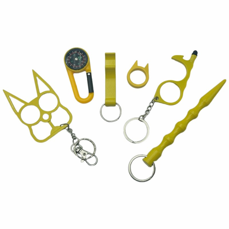 Wholesale 6pcs/set  Outdoor Keychain Set Jewelry Accessories Keychain Pendant ACCHW-KC-KaBiao017