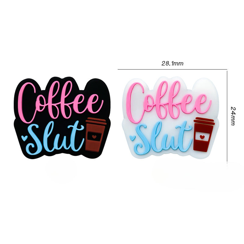 Wholesale 10pcs Coffee Silicone Beads DIY Handmade Beaded Pen Accessories ACC-BDS-WDX045