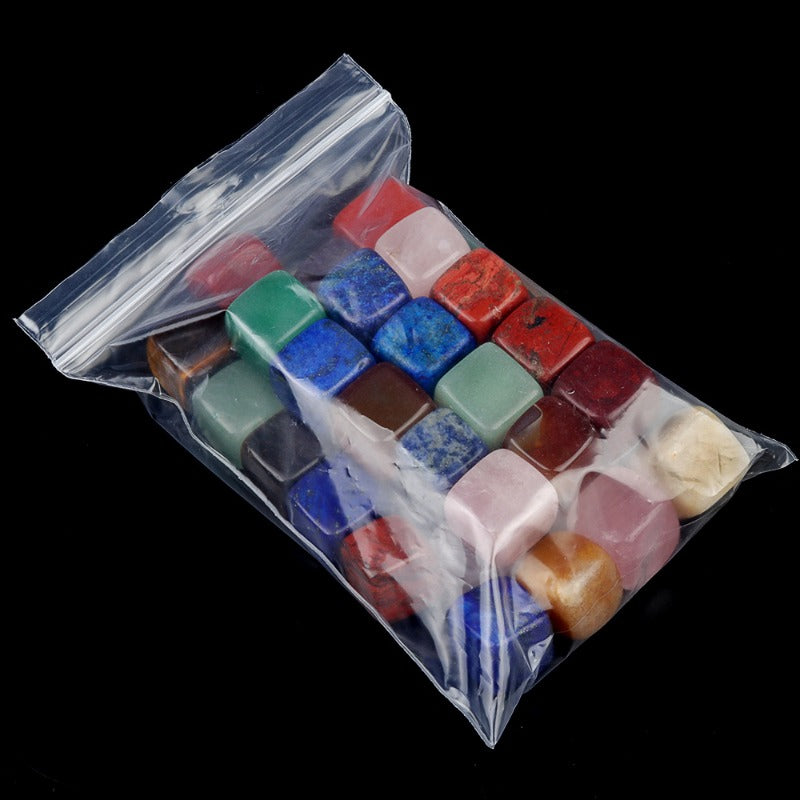 Wholesale No Hole 16mm Cube Colorful Crystal Stone Pendant ACC-PT-KeSuo002