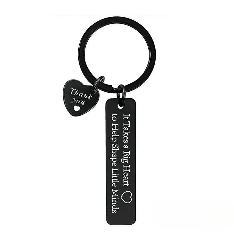 Wholesale Teacher's Day Gift Stainless Steel Engraved Keychain ACC-KC-Ganggu003