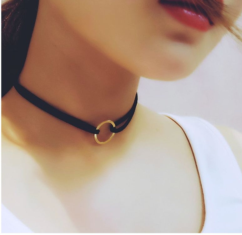 Wholesale Metal Circle Short Necklace