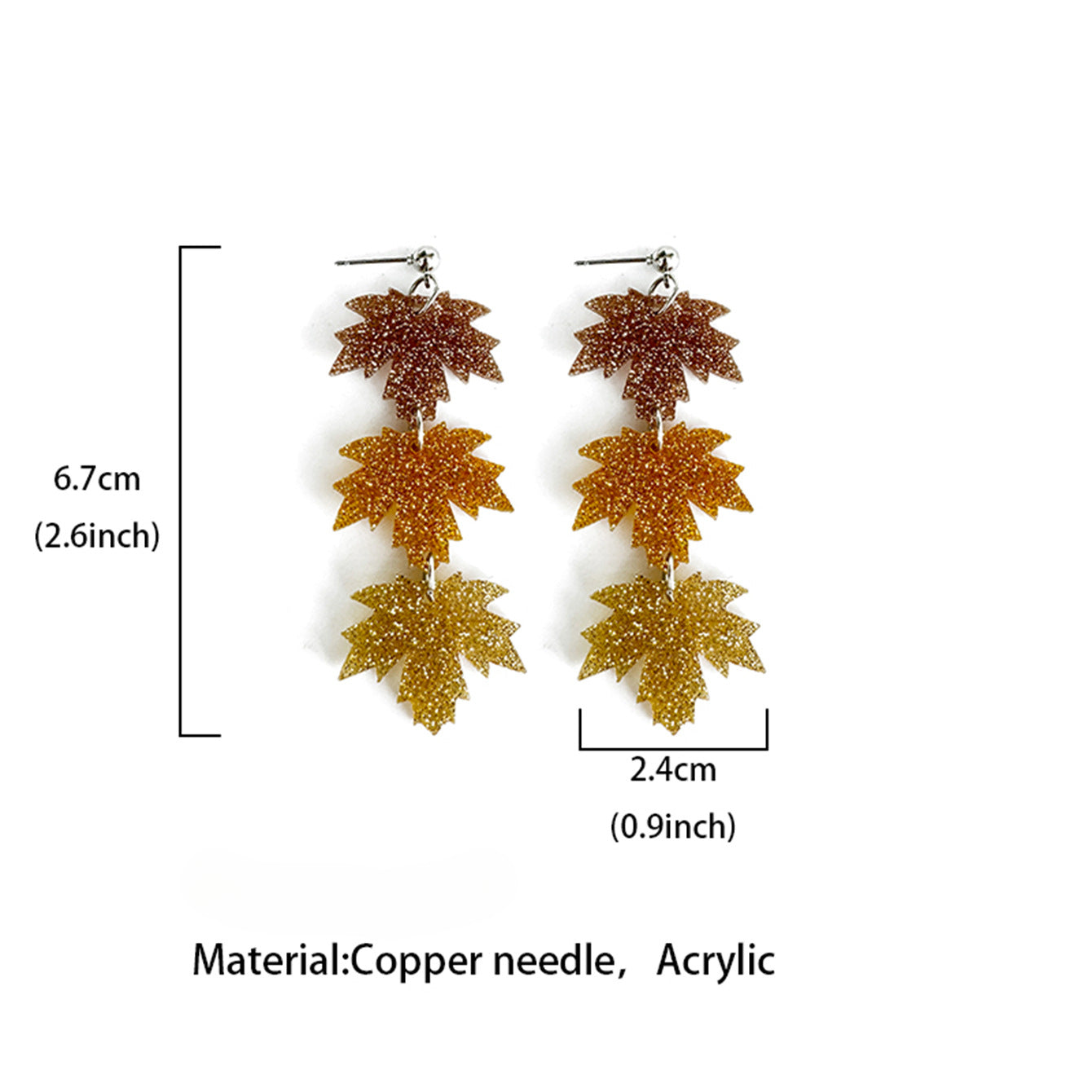Wholesale Maple Leaf Pumpkin Acrylic Earrings ACC-ES-XinChuan061