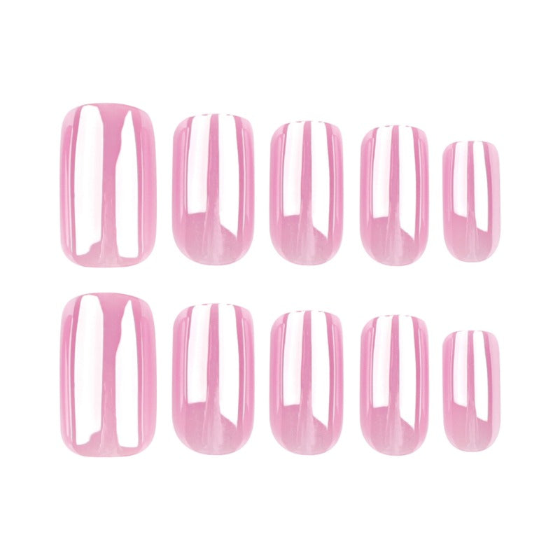 Wholesale 24 Pieces/box Pink Solid Color Nails Kits Nail Stickers ACC-NS-LeFan130