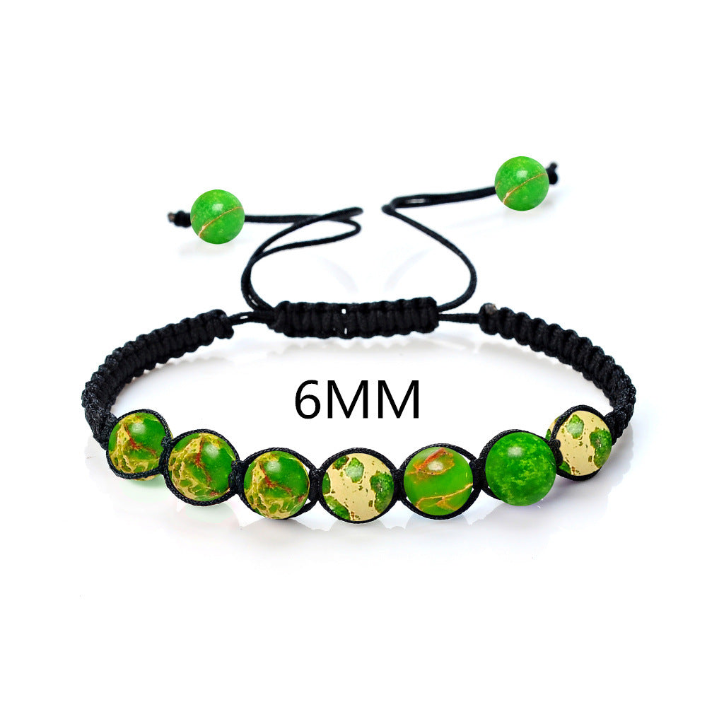 Wholesale Multi Variety Round Bead Stone Woven Amethyst Bracelet