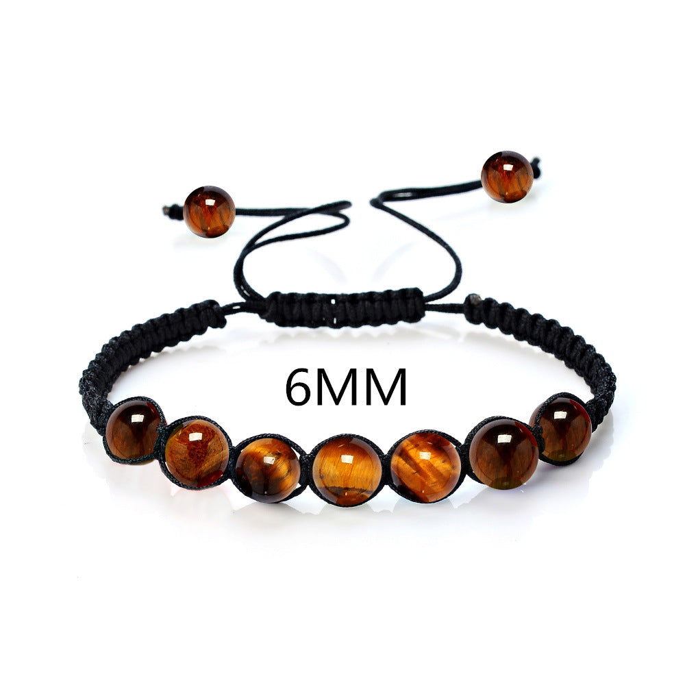 Wholesale Multi Variety Round Bead Stone Woven Amethyst Bracelet