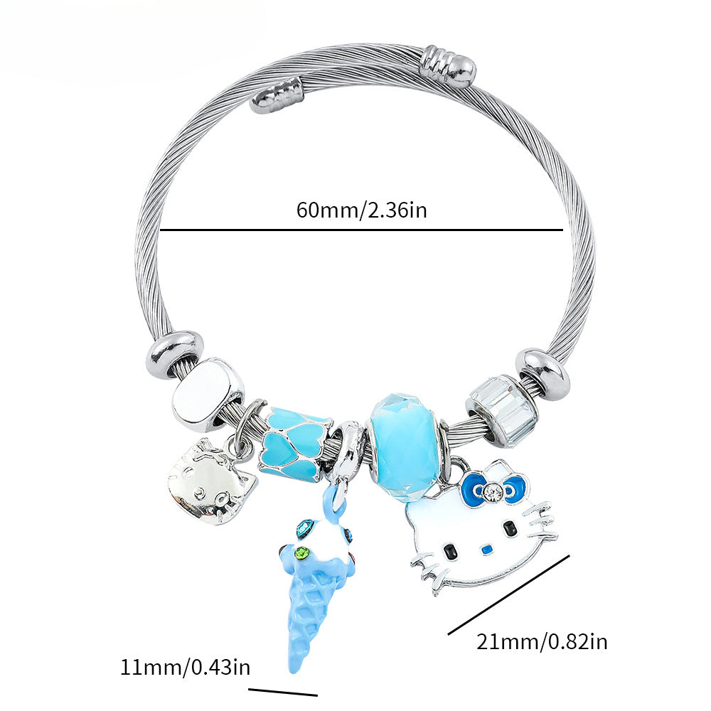 Wholesale Cartoon Cute Beaded Open Bracelets ACCVIP-BT-Zhuox001
