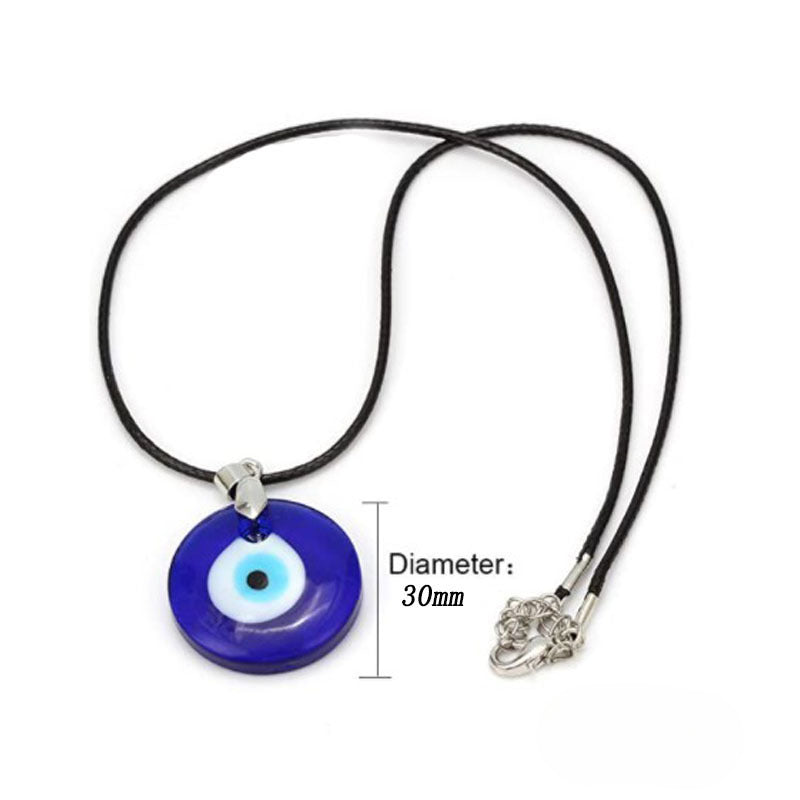Wholesale Blue Devil Eye Glass Necklace Pendant ACC-NE-Yunh003