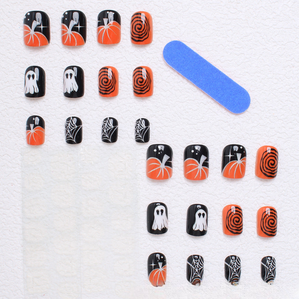 Wholesale 24 Pieces/box Halloween Press-on Nails Kits Nail Stickers ACC-NS-XingNai007