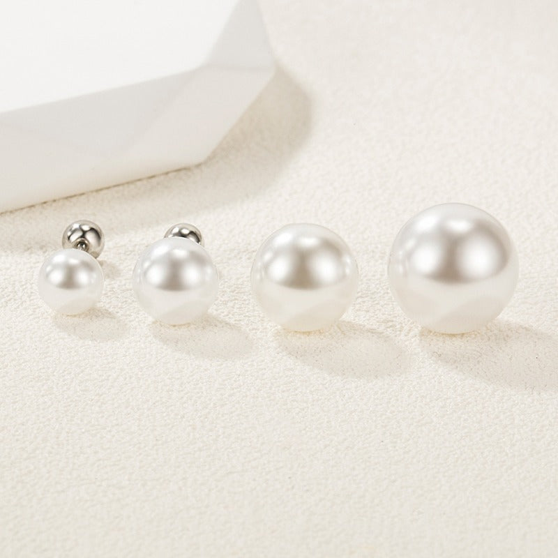 Wholesale Pearl Small Fresh Spiral Buckle Earrings ACC-ES-WeiHua002