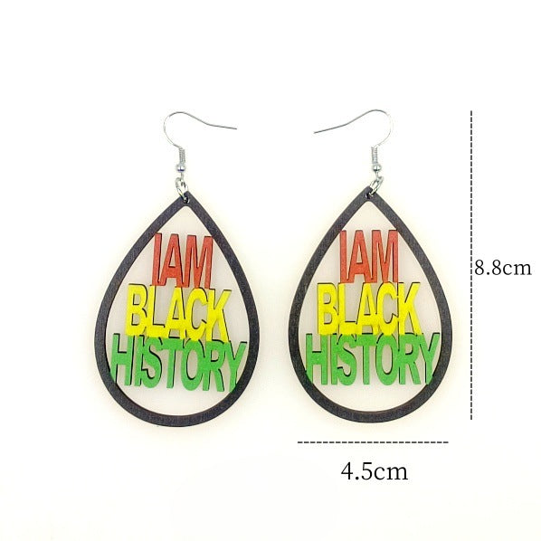 Wholesale Wood Color Printed Multicolor Earrings ACC-ES-Yinx003