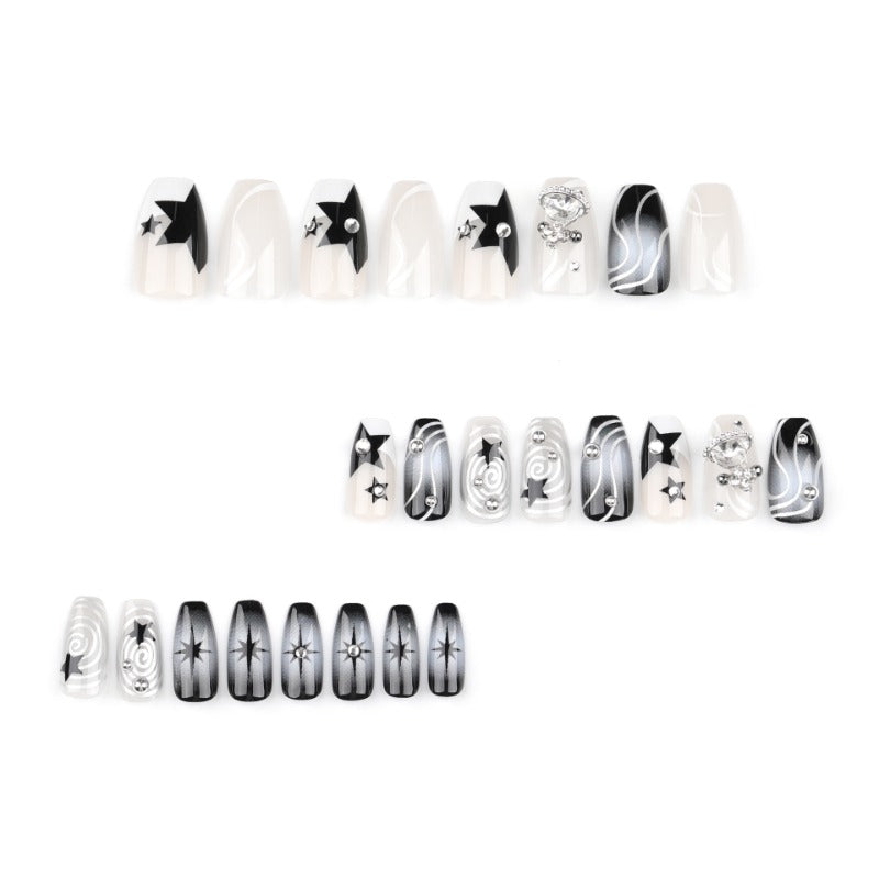 Wholesale 24 Pieces/box Flash Star Nails Kits Nail Stickers ACC-NS-LeFan252