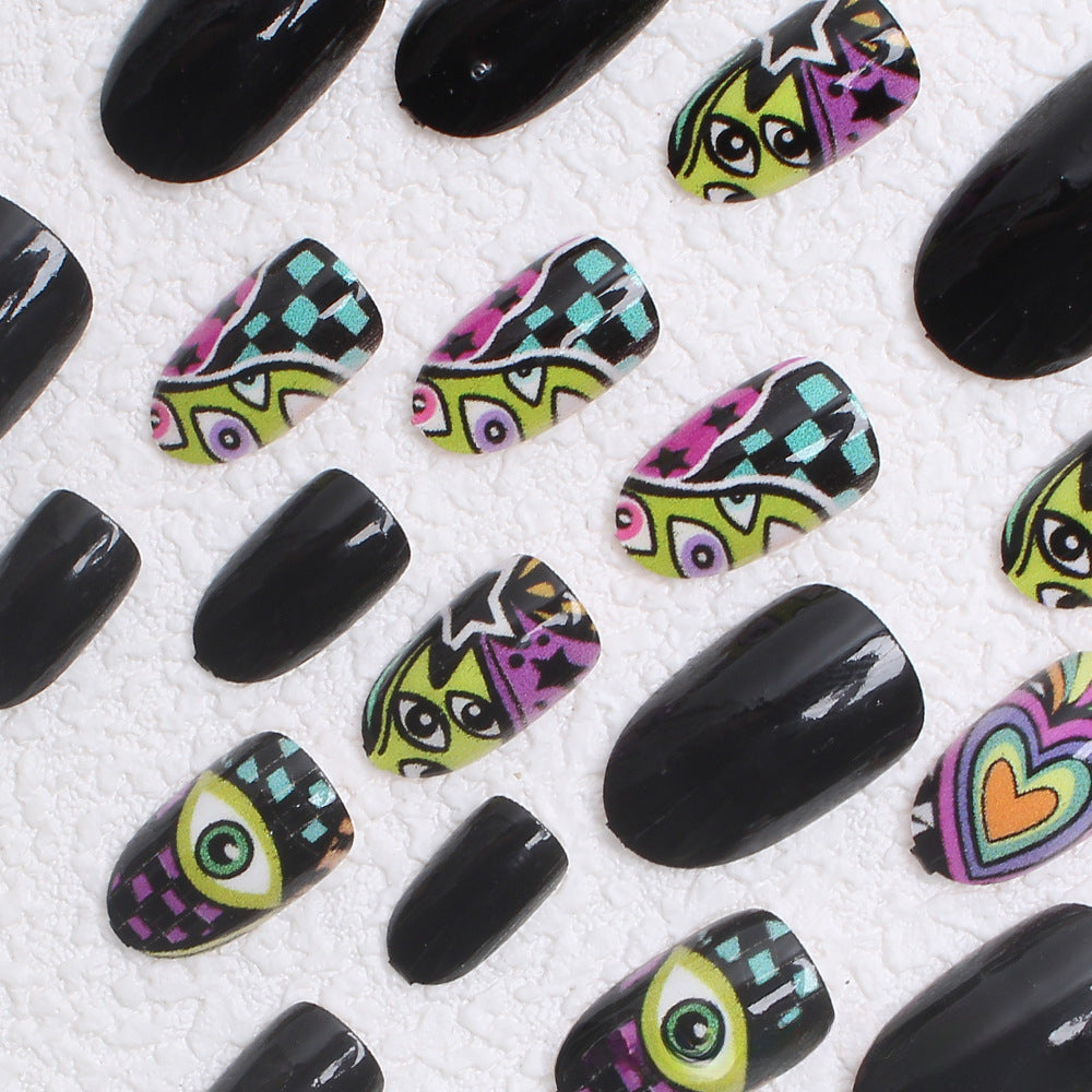 Wholesale 24 Pieces/box Press-on Nails Kits Nail Stickers ACC-NS-XingNai019