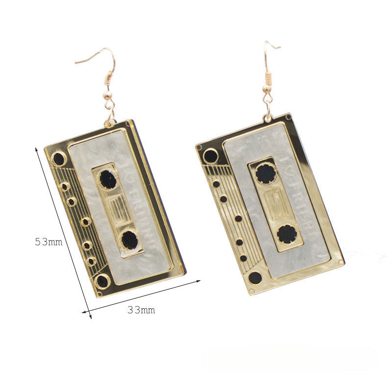 Wholesale Creative Tape Acrylic Earrings Geometric Retro Earrings ACC-ES-Yunf003