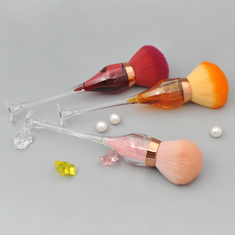Wholesale Single Tall Red Wine Glass Loose Powder Makeup Brush Makeup Tools ACC-MB-LXY007