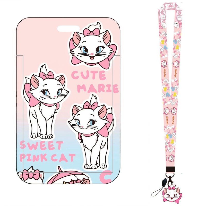 Wholesale Cartoon Children Cat Card Holder Style Long Lanyard Keychain ACCVIP-KC-AShi001