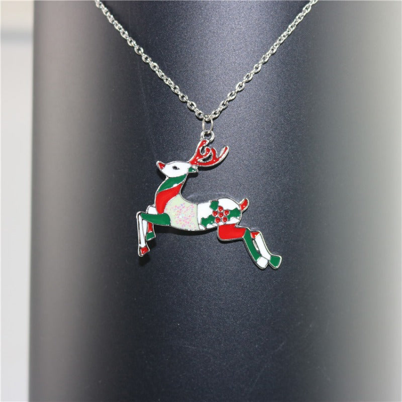 Wholesale Christmas Sticker Printed Necklaces ACC-NE-HaoYun002