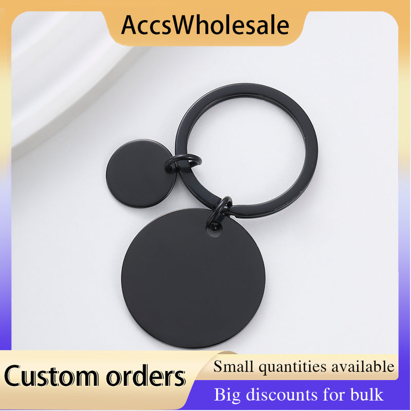 Custom Keychain with Laser Engraved Text or Logo - Multi-color Metal Keychain with Charms