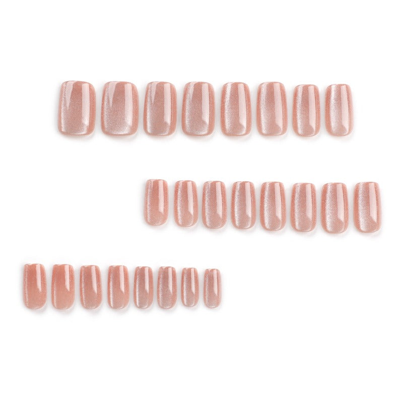 Wholesale 24 Pieces/box Solid Color Cat Eye Nails Kits Nail Stickers ACC-NS-LeFan150
