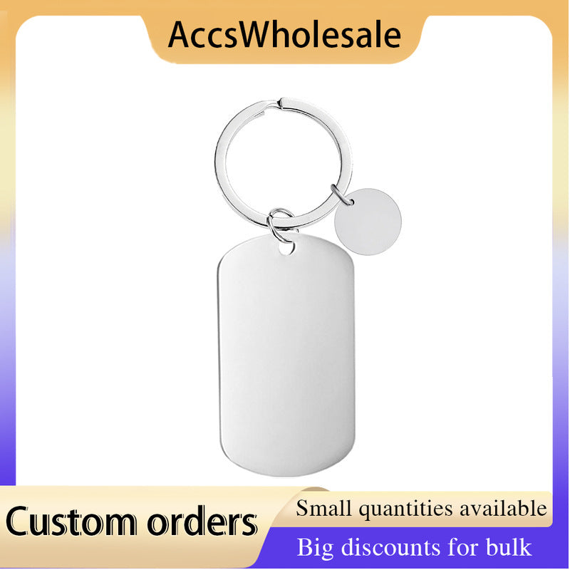 Custom Keychain with Laser Engraved Text or Logo - Multi-color Small Round Metal Keychain
