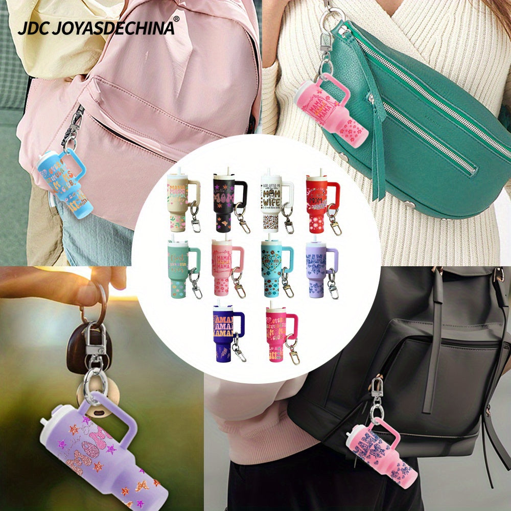 10pcs/16pcs/20pcs UV DTF Wraps for Mini Tumbler Cup Lipstick Holder Keychain, Cute Charms for Handbags And Backpack DIY Gift Cup Sticker Gift