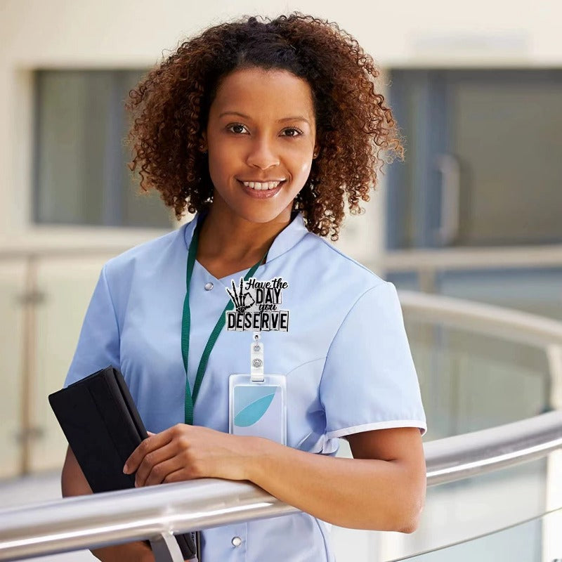 Wholesale Acrylic Halloween Ghost Medical Retractable Badge Keychain ACC-KC-LingYu006