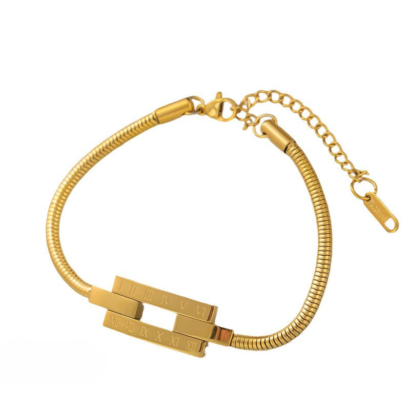 Wholesale Light Luxury Bracelet Gold Plated Bracelet Butterfly Pearl Flower Bracelet Titanium Steel Bracelets ACC-BT-Tais004