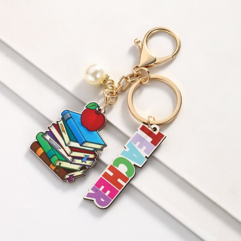 Wholesale Campus Style Graduation Season Wooden Book Keychain ACC-KC-RongR083