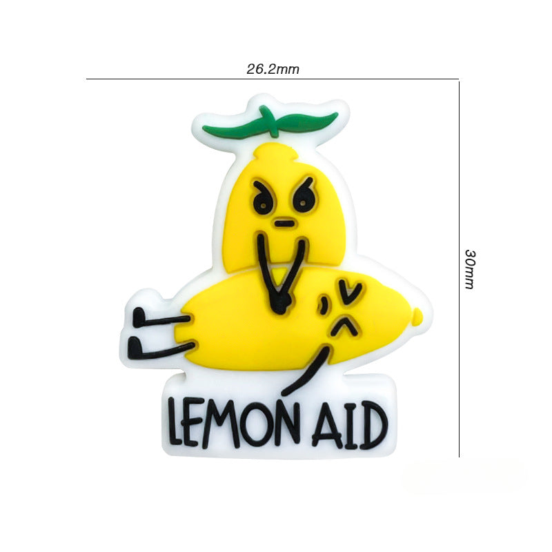 Wholesale 10pcs Lemon Silicone Cartoon Focal Beads ACC-BDS-WDX258