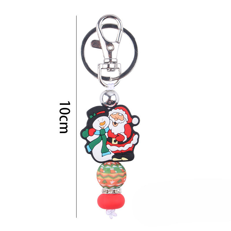 Wholesale Christmas DIY Accessories Silicone Beaded Keychains ACC-KC-GuangTian093
