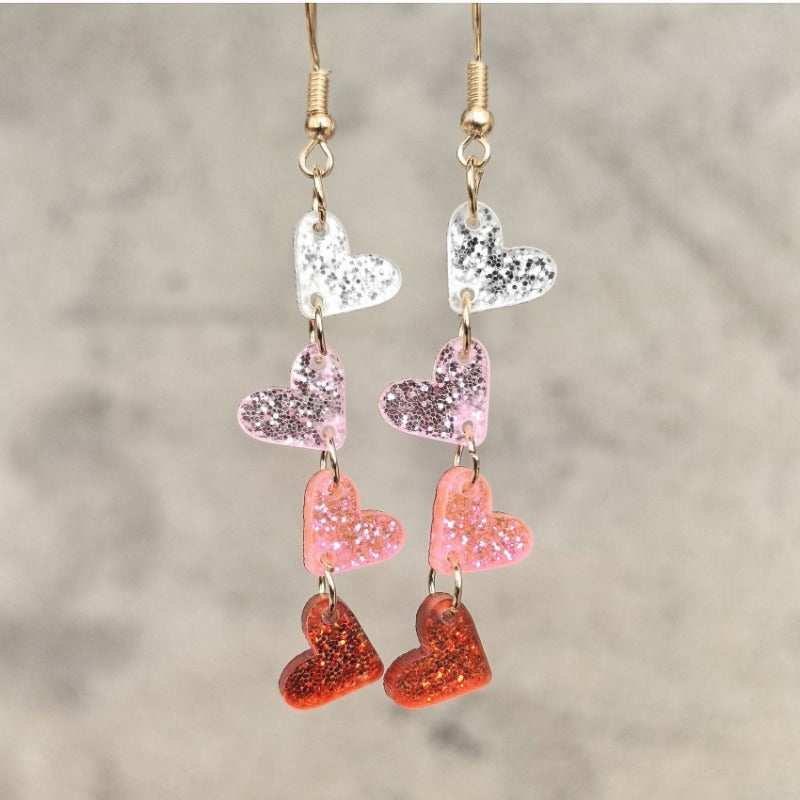 Wholesale Acrylic Valentine's Day Series Pink Earrings ACC-ES-XueP047
