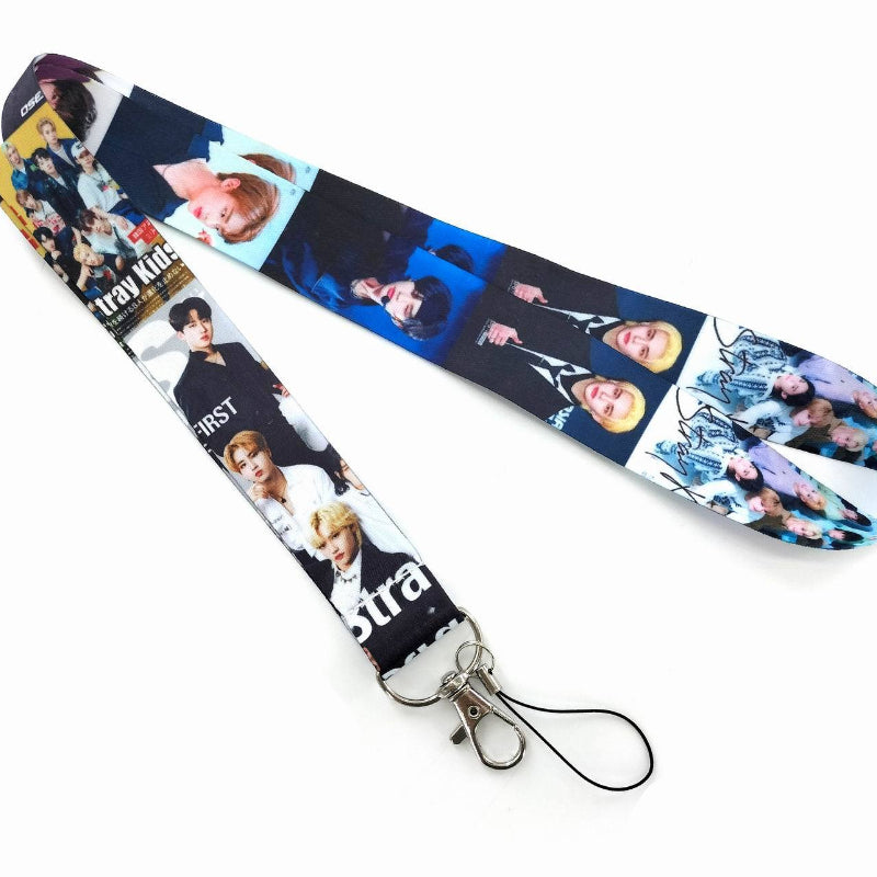 Wholesale Celebrity Group Long Badge Rope Neck Hanging Keychains ACC-KC-Zhans004