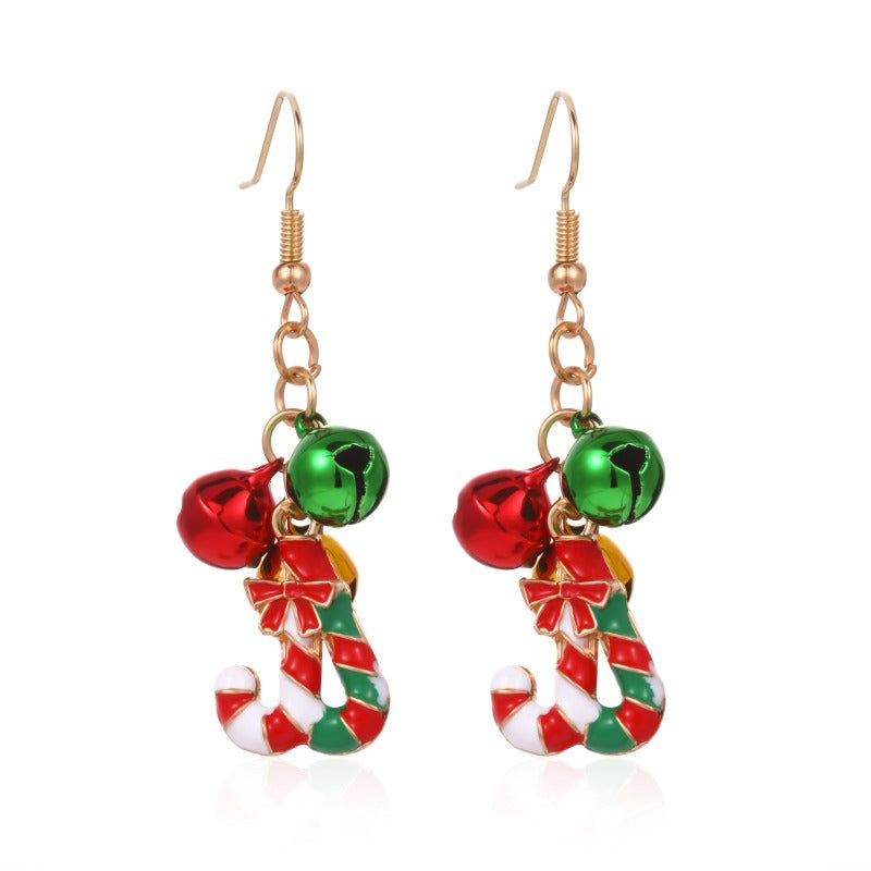 Wholesale Fashion Oil Dripping Christmas Tree Gingerbread Man Earrings ACC-ES-Bingl003
