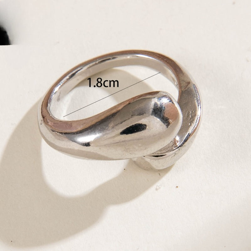 Wholesale Personalized Metal Smooth Curved Ring ACC-RS-YongGe014