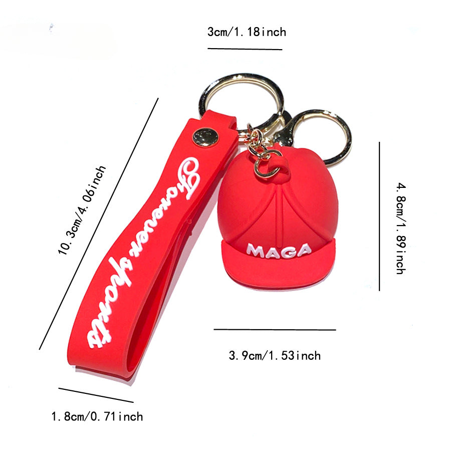Wholesale Cartoon Hat PVC Soft Keychain Creative Keychain ACCVIP-KC-XinShu003