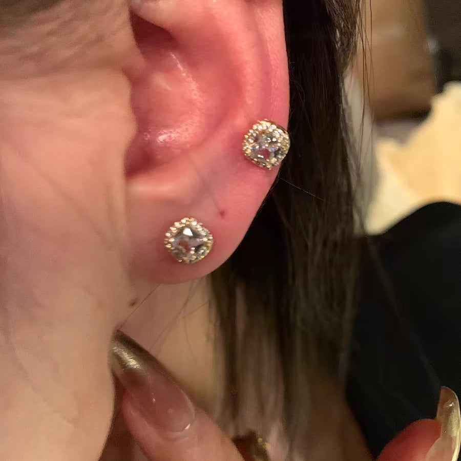 Wholesale Small Square Diamond Light Luxury Electroplated Earrings ACC-ES-Qiuy004